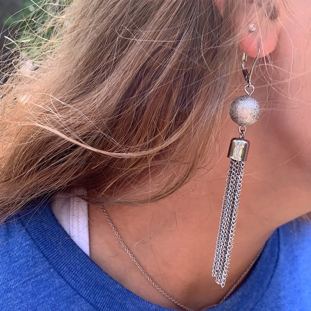 Silver Tassel Earrings